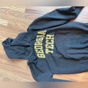 Gray Hooded sweatshirt. Georgia Tech
